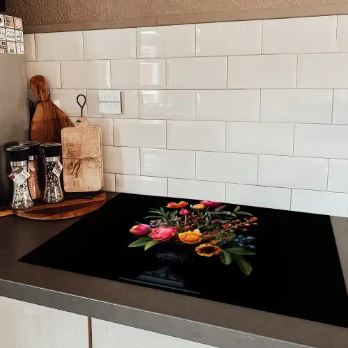 Tulpen - Bessen - Boeket - Vaas Inductie beschermer vinyl 3mm klein -sfeer3