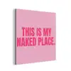 Tekst - Modern - Roze aluminium wit klein -3d