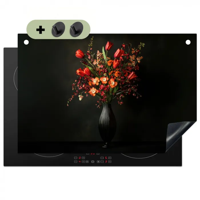 Bloemen - Takken - Boeket Inductie beschemer met haakjes klein -3d
