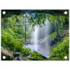 Verborgen Waterval tuinposter los doek klein -3d