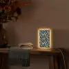 Botanisch - Bloemen - Blauw Light Box met kabel (Tafellamp) klein 925 -sfeer4