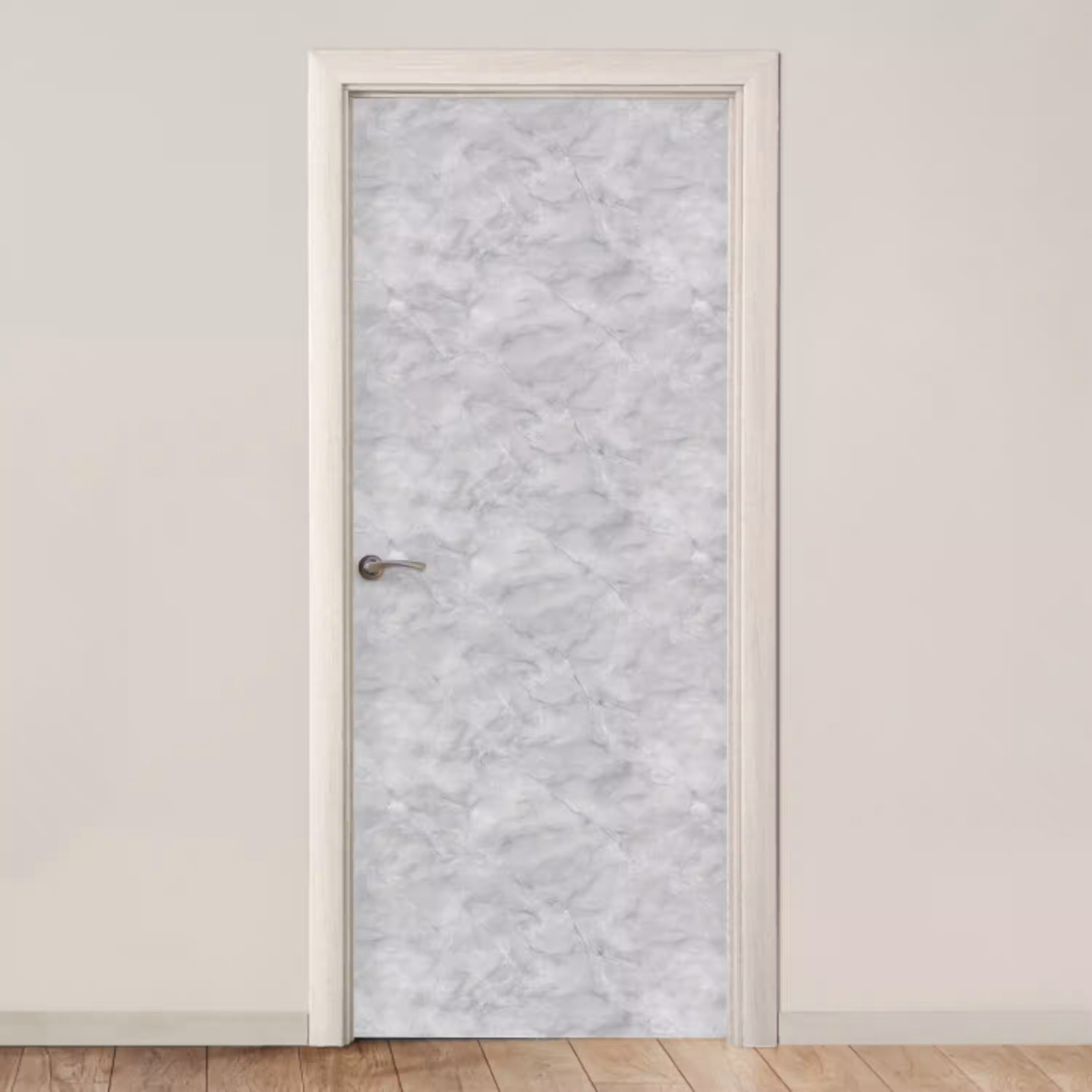Grijs - Marmer - Mat deurposter klein 289 -3d_beige