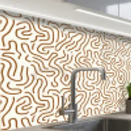 Minimalistisch - Patroon - Terracotta keuken achterwand 2 middel 865 -zzzz3d_schuin