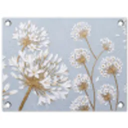 Illustratie - Bloemen - Blauw tuinposter los doek klein -3d