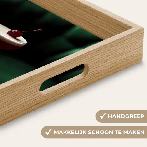 Kers - Cocktail - Rood - Marmer Dienblad Rechthoek middel -USP_HandgreepNL
