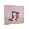 Koffiebekers - Deksel - Verf - Textuur PET vilt klein -3d