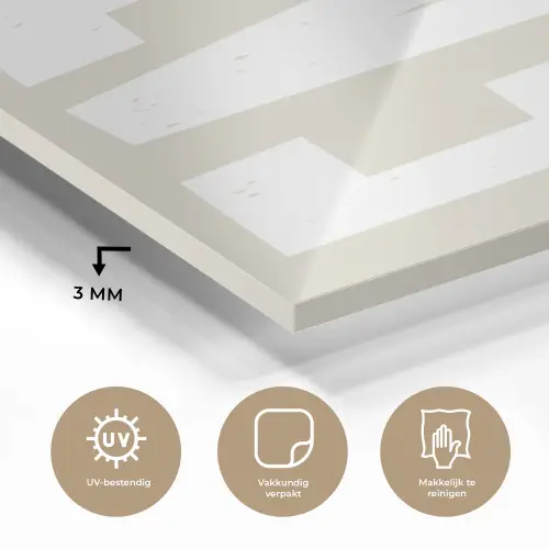Eten - Decoratie - Beige - Wit plexiglas 5mm klein -sfeer2