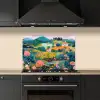 Heuvellandschap - Fantasierijk - Kleurcontrasten keuken achterwand spatscherm klein -sfeer1