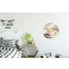Cappuccino - Schuim - Schotel - Beige Wandcirkel aluminium klein -kinderkamer