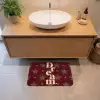 Sterren - Luipaardprint - Dream - Bordeaux Badmat klein -sfeer1