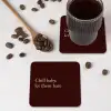 Tekst - Rood - Minimalistisch onderzetter kurk middel -sfeer2