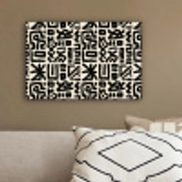 Geometrisch - Figuren - Zwart canvas 2cm klein 34 -sfeer3