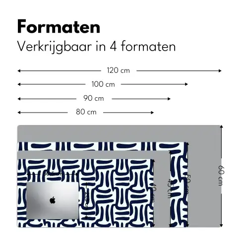 Abstract - Modern - Blauw Muismat XXL klein 681 -sfeer5