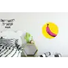 Banaan - Grafisch - Geel Wandcirkel aluminium klein -kinderkamer