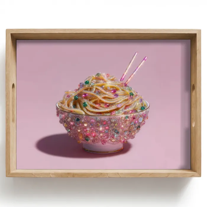 Noodles - Edelstenen - Stokjes - Roze Dienblad Rechthoek middel -z3d_shopping