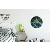 Storm - Badeend - Golven Wandcirkel aluminium klein -kinderkamer