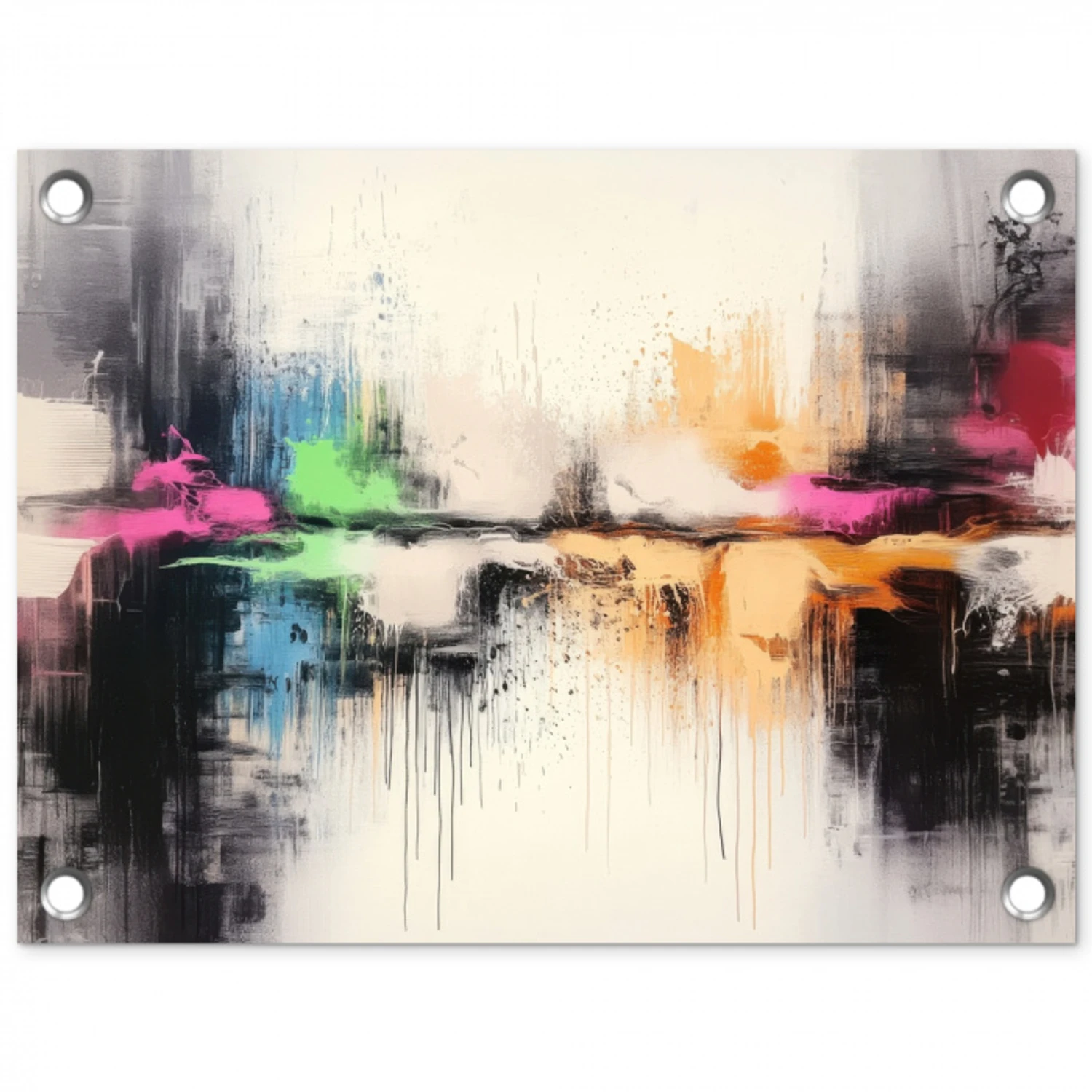 Abstract - Kleurexplosie - Landschap tuinposter los doek klein -3d