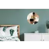 Vlakken - Abstract - Zwart - Strepen Wandcirkel aluminium klein -slaapkamer