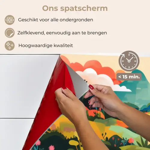 Zonlicht - Heuvels - Wolkenlucht keuken achterwand spatscherm klein -spatscherm_NL