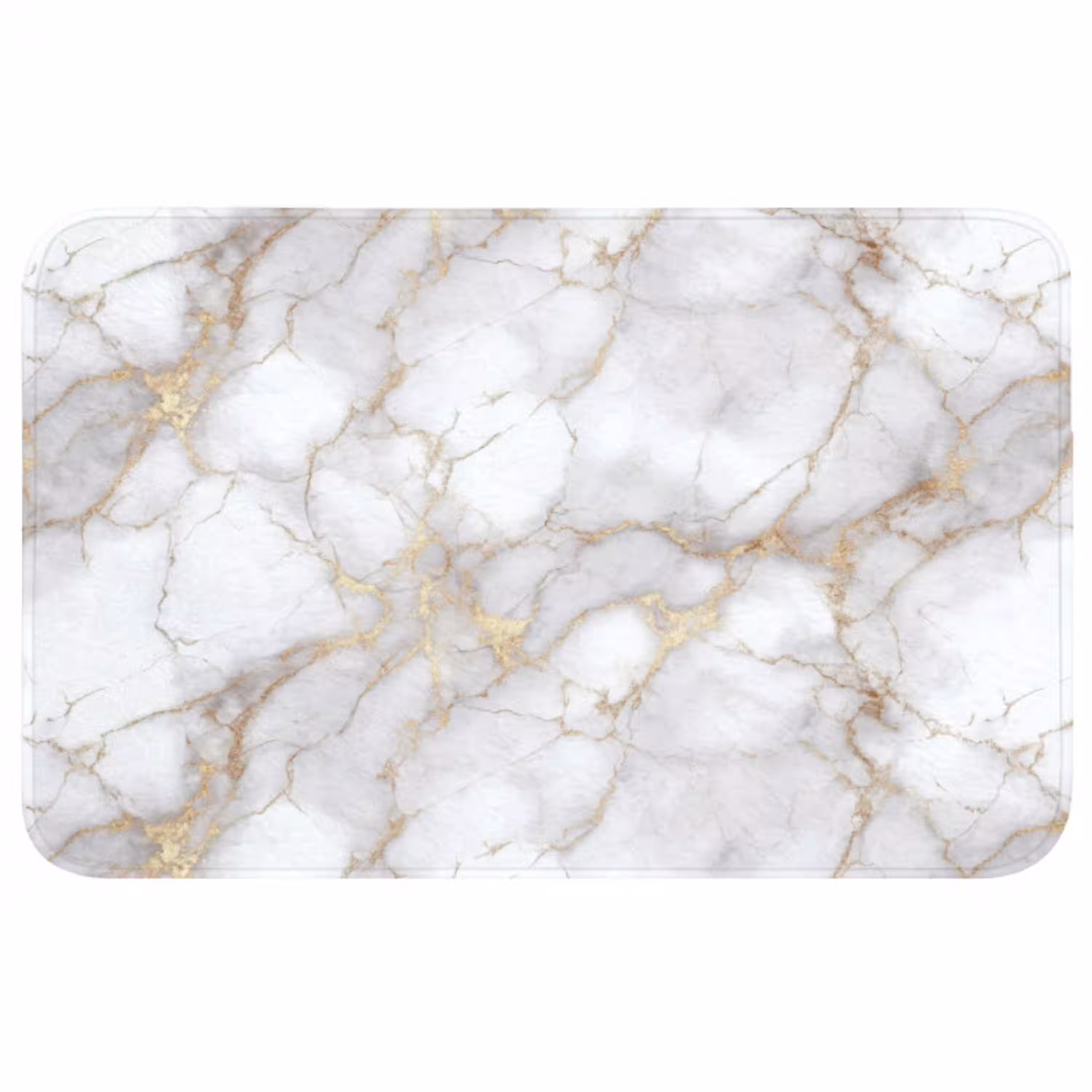 Wit - Goud - Marmer - Grijs Badmat middel 997 -3d