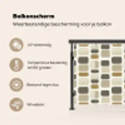 Blokken - Vintage - Grijs Balkonbeschermer Duitsland klein 596 -specs_NL