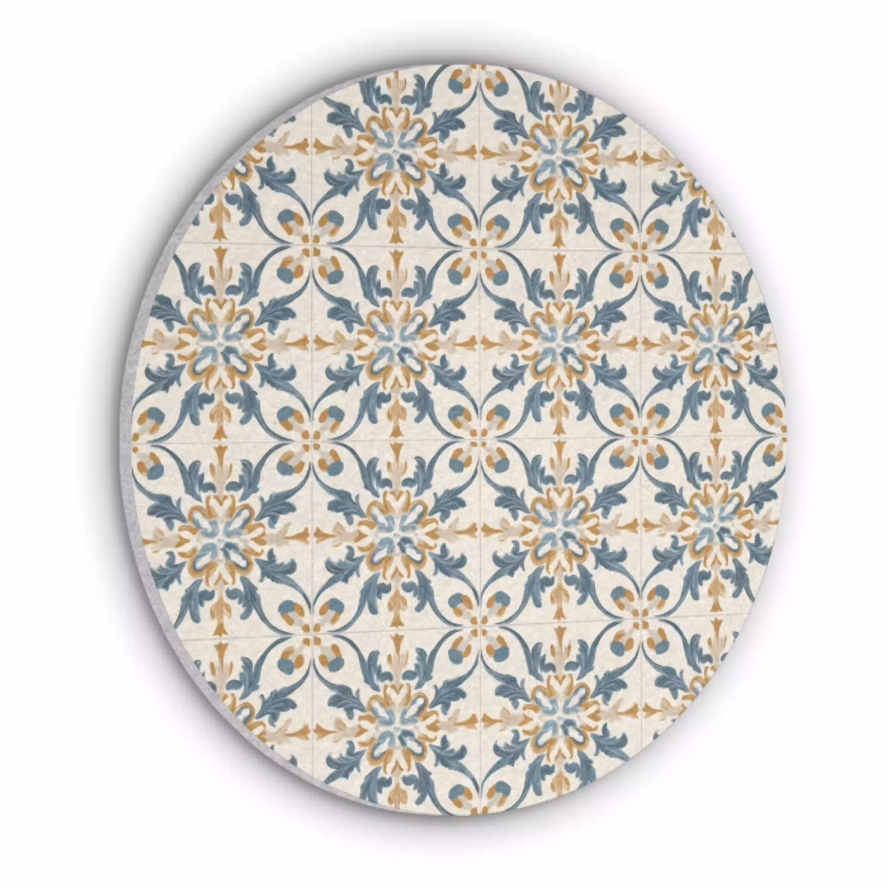 Patroon - Klassiek - Kleurrijk Akoestische PET Vilt - Rond klein 838 -3d