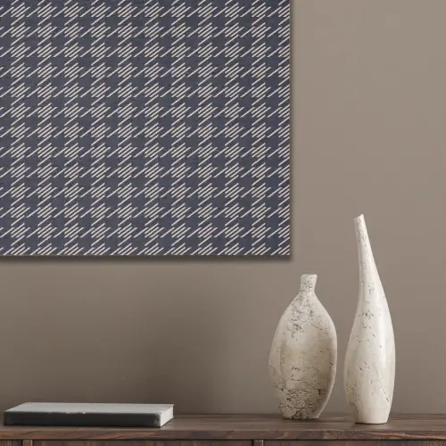 Plaid - Patroon - Ruit - Blauw PET vilt klein 837 -sfeer6_closeup