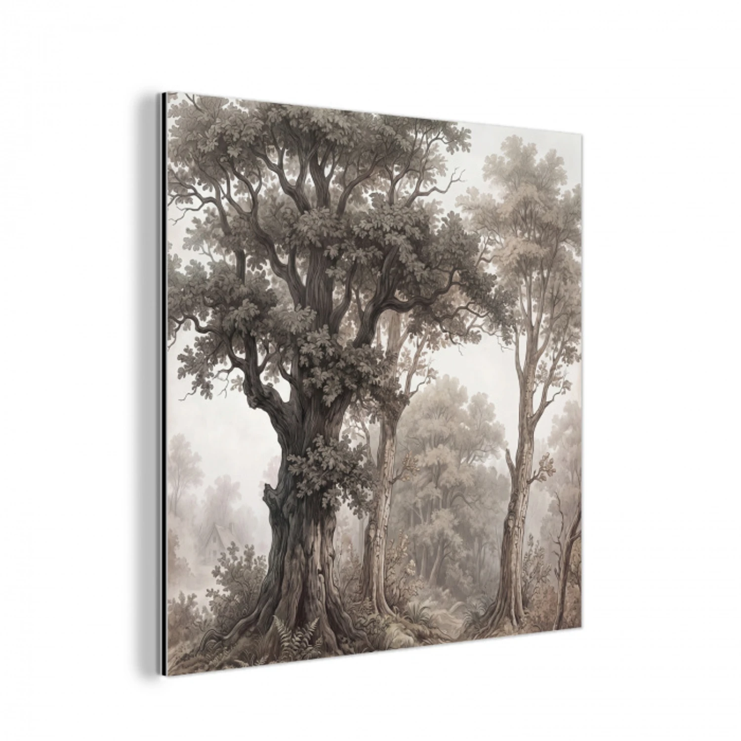Natuur - Bos - Eik aluminium wit klein -3d