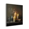 Kaarsen - Stilleven - Rustiek - Boeken aluminium wit klein -3d