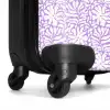 Bloemen en bladeren op paarse achtergrond NBS - Handbagage koffer - Kinderen Unisex middel -wiel