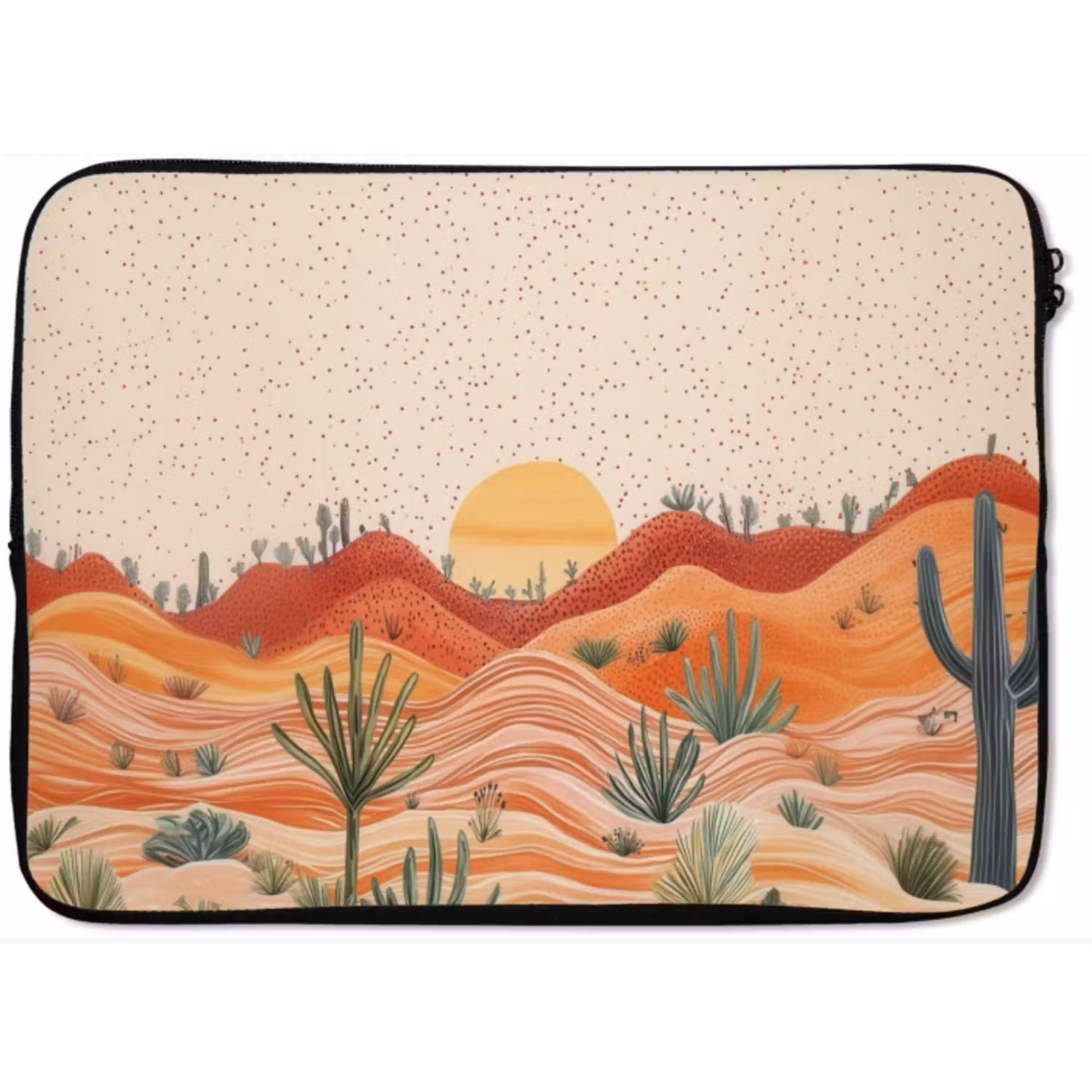 Landschap - Heuvels - Zonsondergang laptophoes neopreen klein -zkaufland3dotto