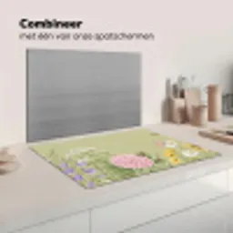 Botanisch - Bloemen - Kleurrijk Inductie beschermer vinyl 3mm klein -wsfeer7_website