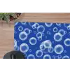 Bubbels - Patroon - Blauw muismat rubber klein -closeup