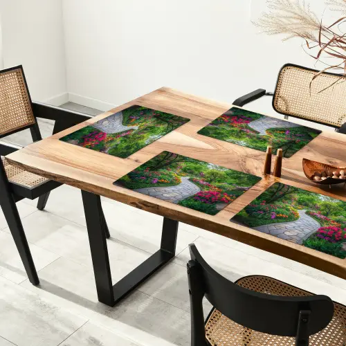 Park - Bloemen - Tuin Placemat vinyl groot -zzsfeer4_Kitchenyeah-website
