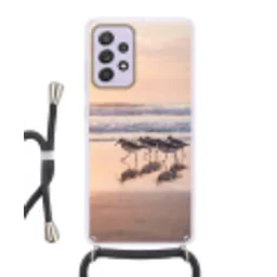 Zee - Vogels - Strand Hoesje Samsung Galaxy A52 5G met koord klein -3d