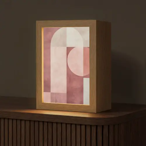 Figuren - Abstract - Roze Light Box met kabel (Tafellamp) klein -z3d_website