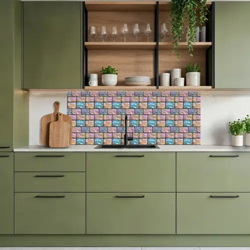 Parelmoerig - Bakstenen - Muur keuken achterwand 2 middel 871 -sfeer3