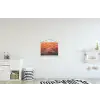 Zee - Boot - Wolken - Oranje textielposter latten blank klein -kinderkamer