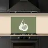 Vijgen - Minimalistisch - Getekend - Mosgroen keuken achterwand spatscherm klein -sfeer1
