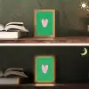 Groen - Hart - Minimalistisch - Valentijn Light Box met kabel (Tafellamp) klein -sfeer3