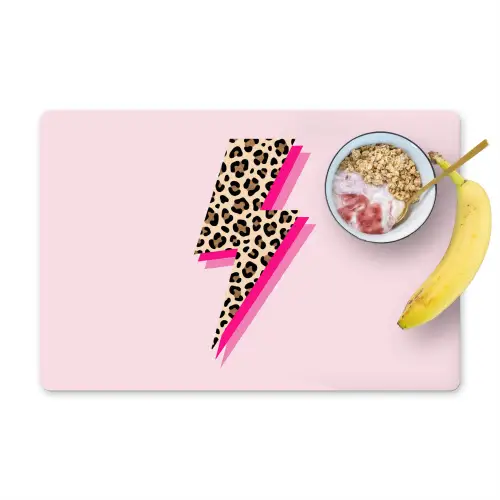 Stippen - Roze - Bliksem Placemat vinyl groot -zzzproduct_Kitchenyeah-website