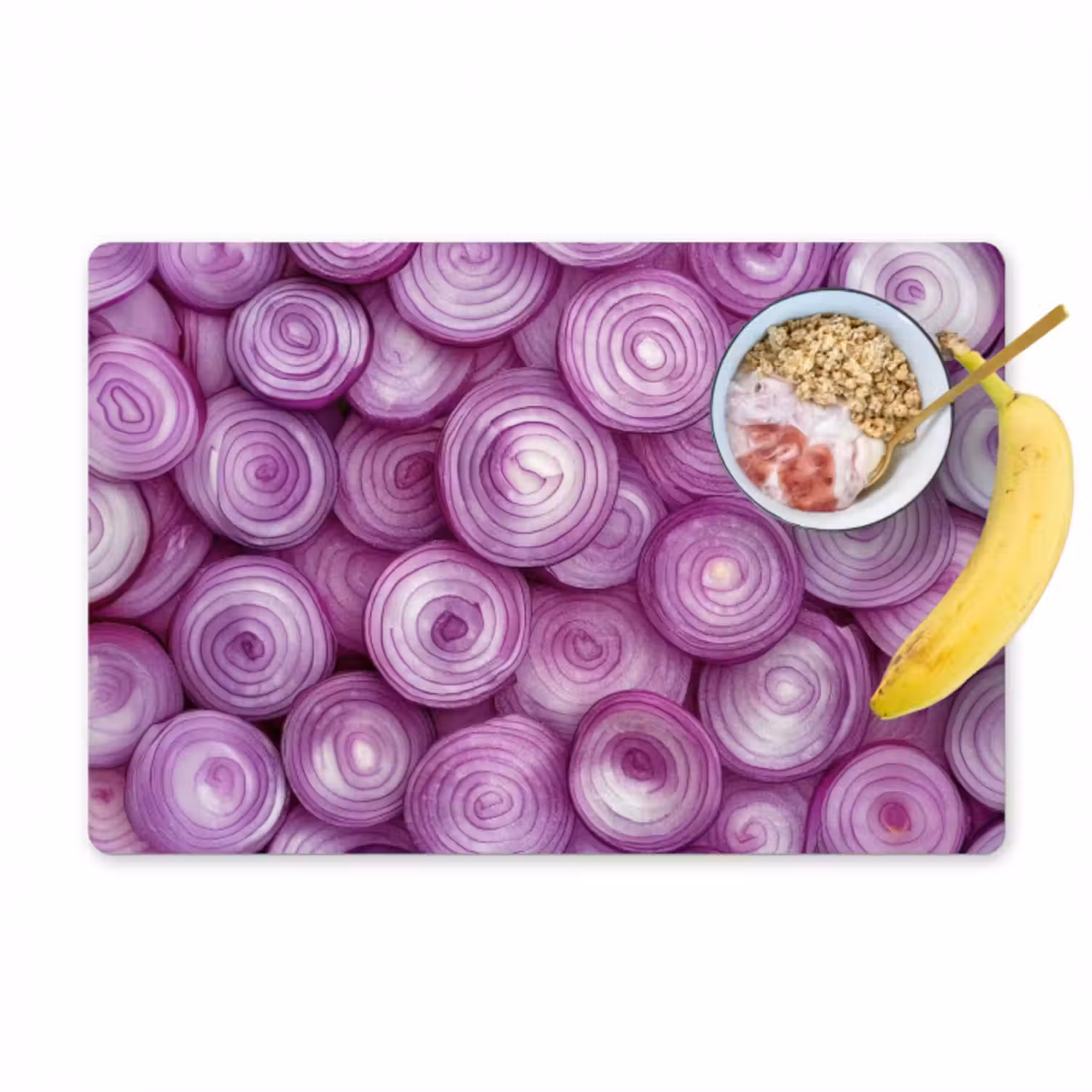 Tischset - 6 Stück - Lila - Zwiebeln - Nahaufnahme