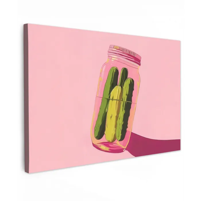 Augurken - Pot - Schaduw - Roze canvas 2cm klein -z3d