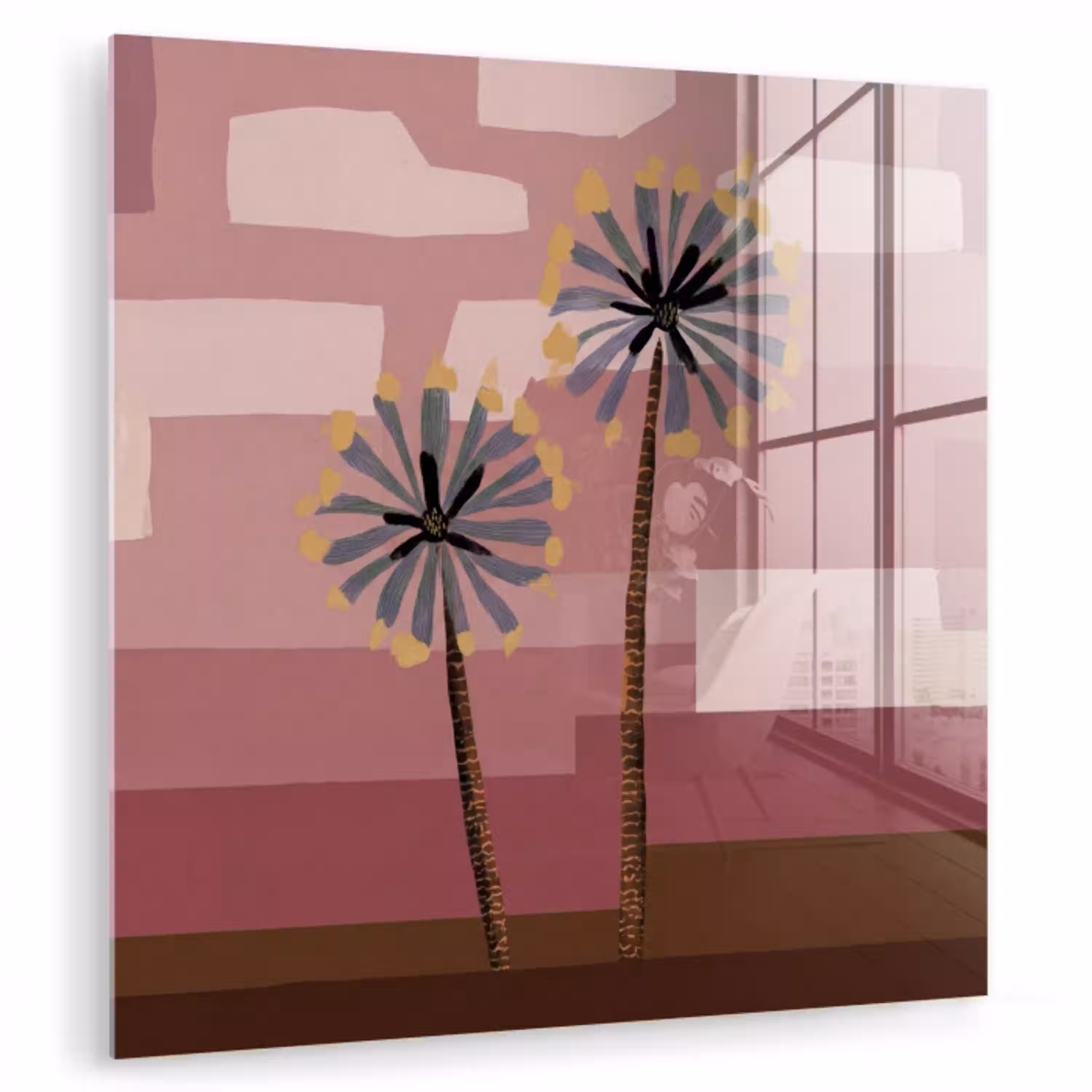 Illustratie - Bloemen - Vlakken - Abstract plexiglas 5mm klein -zzzproduct_nieuw