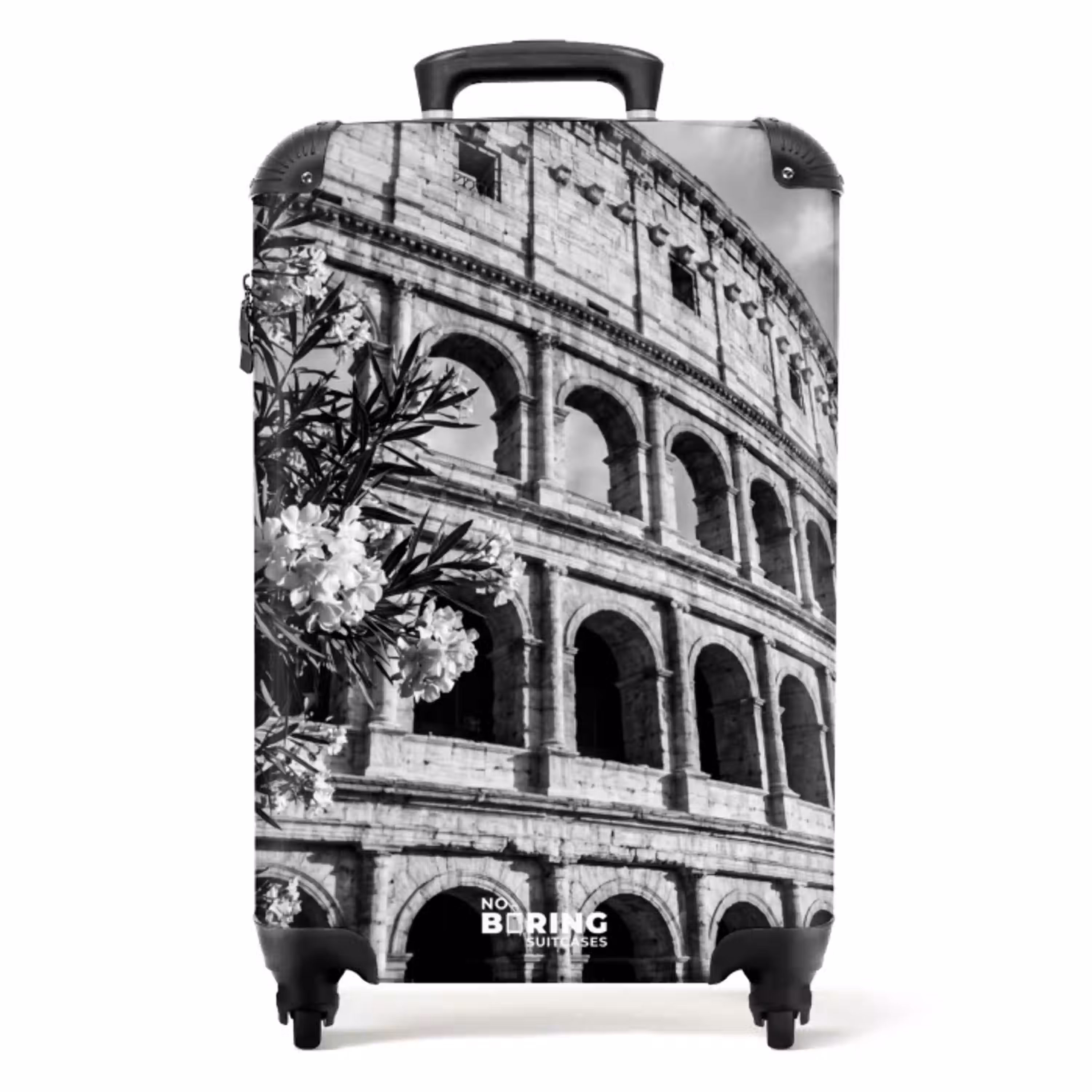 Architectuur - Colosseum - Rome - Historisch - Zwart-wit NBS - Handbagage koffer - Volwassenen Unisex middel -productfoto_recht