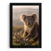 Koala - Bladeren - Ochtendlicht fotolijst zwart zonder passe partout klein -3d