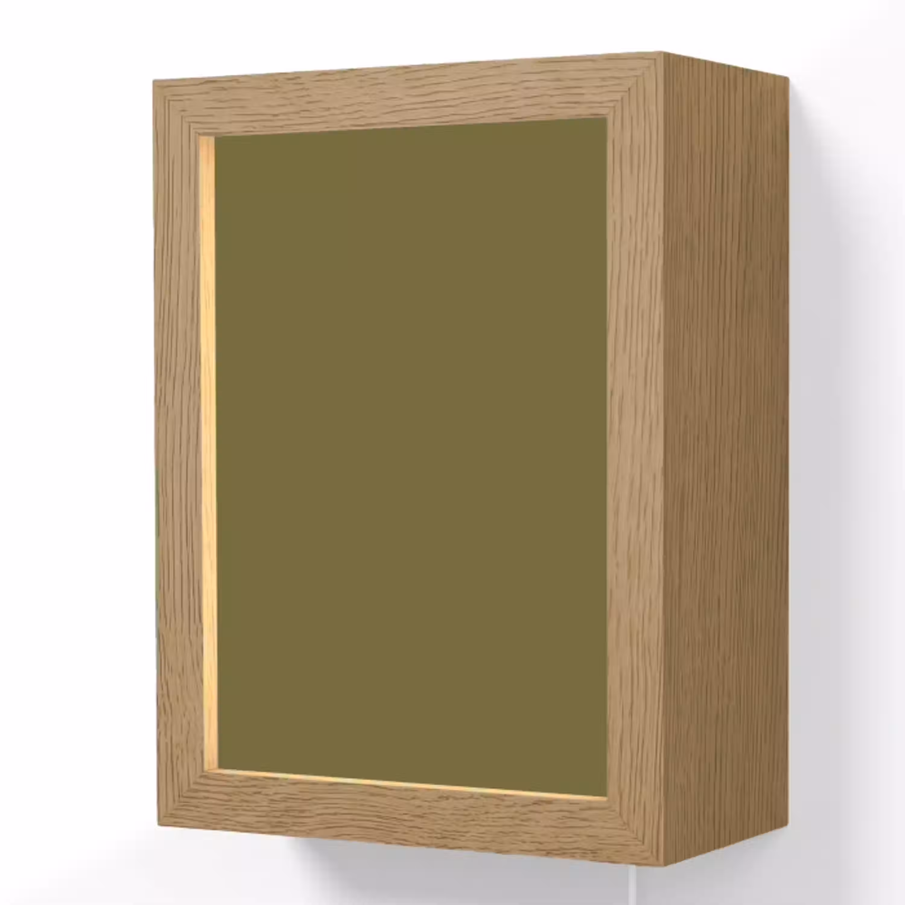 Dark - Olive - Groen Light Box met kabel (Wandlamp) klein 929 -3d