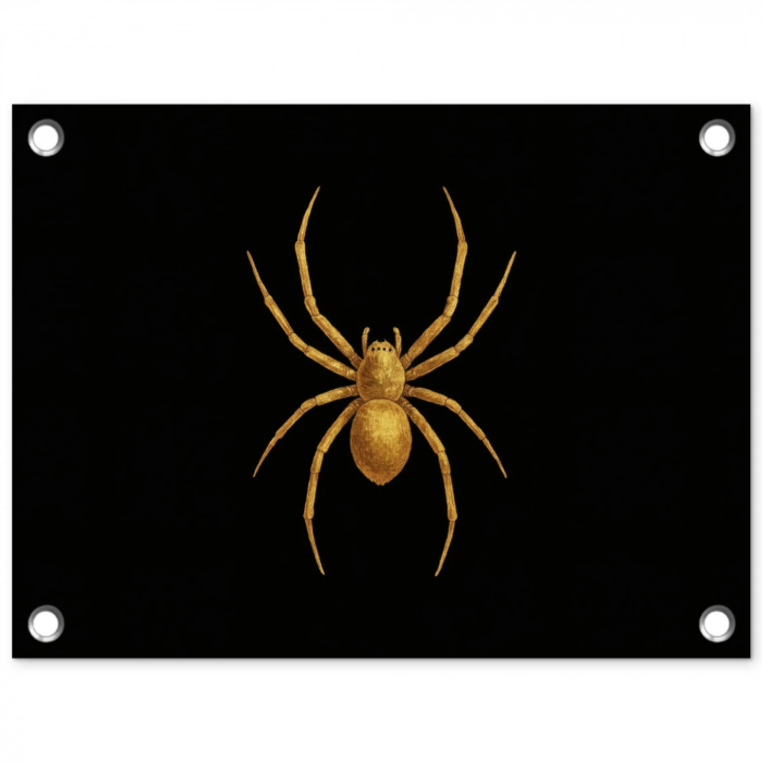 Spin - Goud - Minimalistisch - Poten tuinposter los doek klein -3d