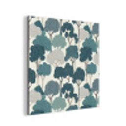Modern - Bomen - Bos - Patroon - Blauw aluminium wit klein 46 -3d