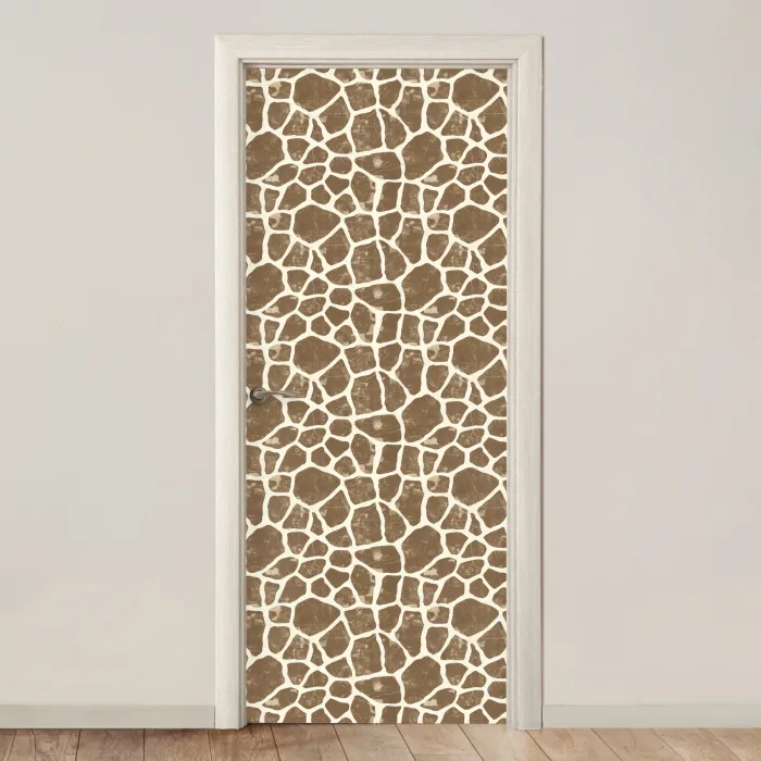 Giraf - Klassiek - Bruin deurposter klein 289 -3d_beige